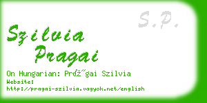 szilvia pragai business card